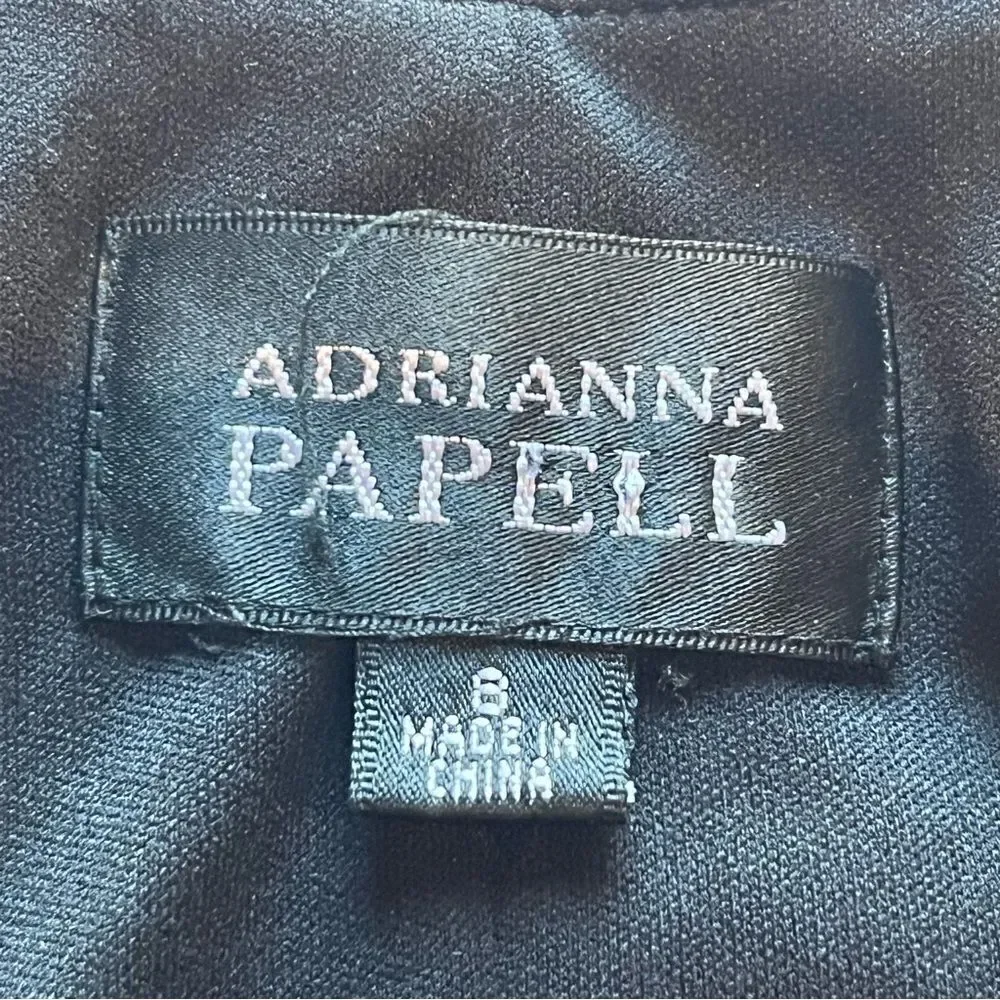 Adrianna Papell Women's Sleeveless Black Midi Dress size 8